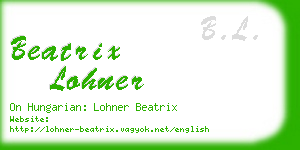 beatrix lohner business card